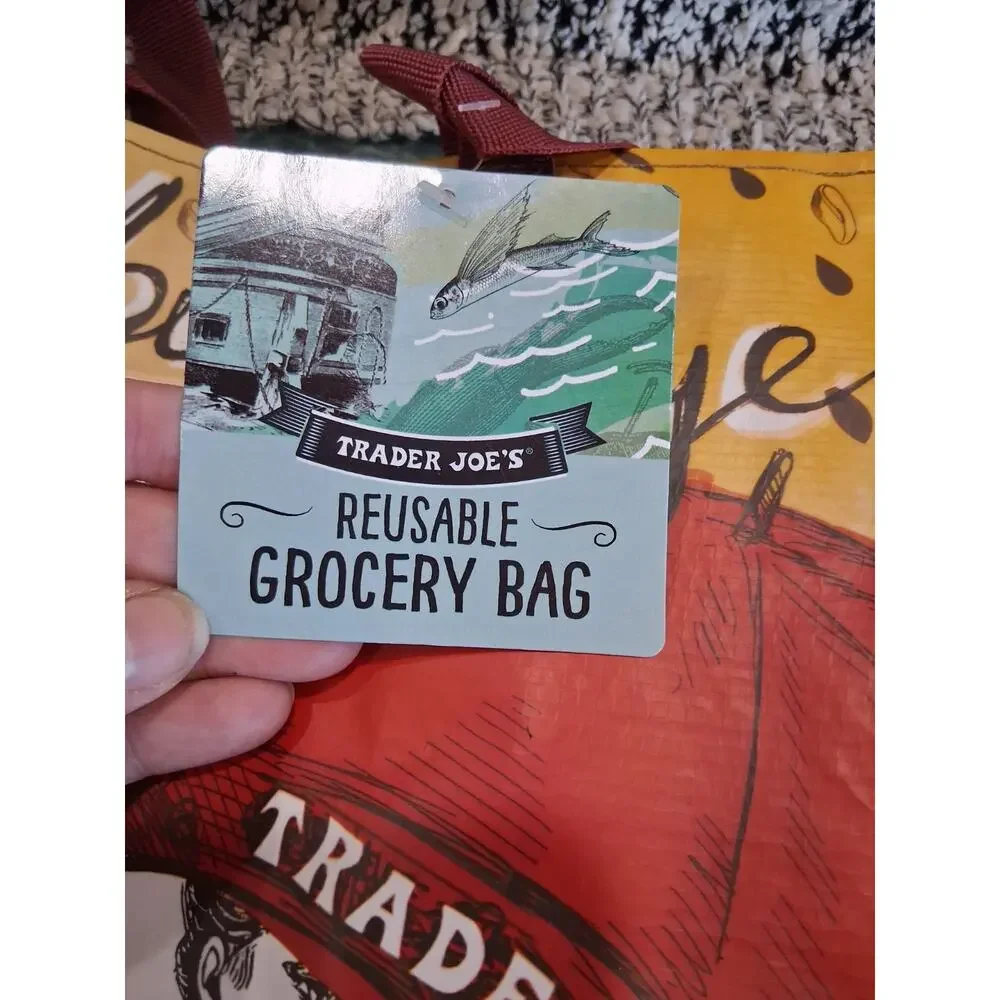 Trader Joe's WASHINGTON STATE & Idaho Regional Reusable Grocery Tote Set 2 Bags